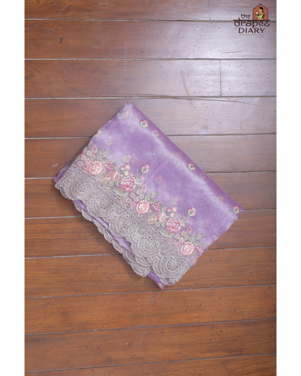 Twilight Blossom – Tissue Saree
