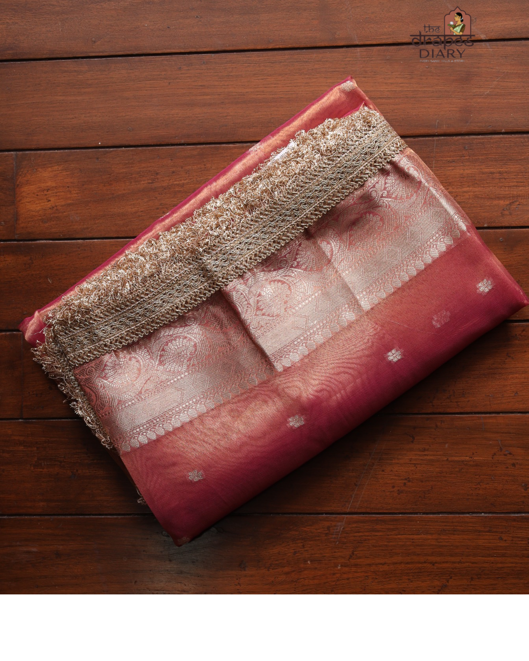 Sunset Glow –  Tissue Saree