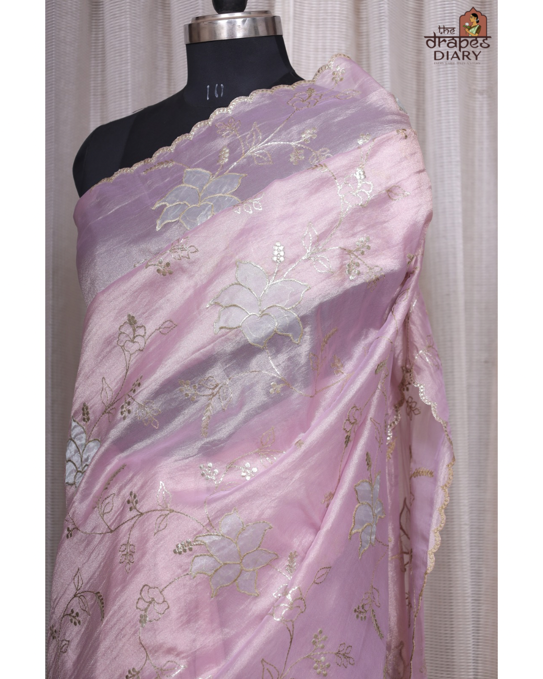Lavender Mist – Soft Lilac Crush Tissue Saree