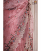 Twilight Blossom – Tissue Saree