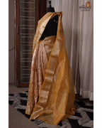 Golden Bloom – Golden Mustard Tissue Saree