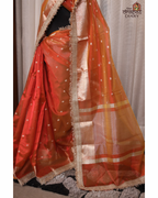 Sunset Glow –  Tissue Saree