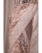 Rosé Reverie – Soft Blush Pink Georgette Saree