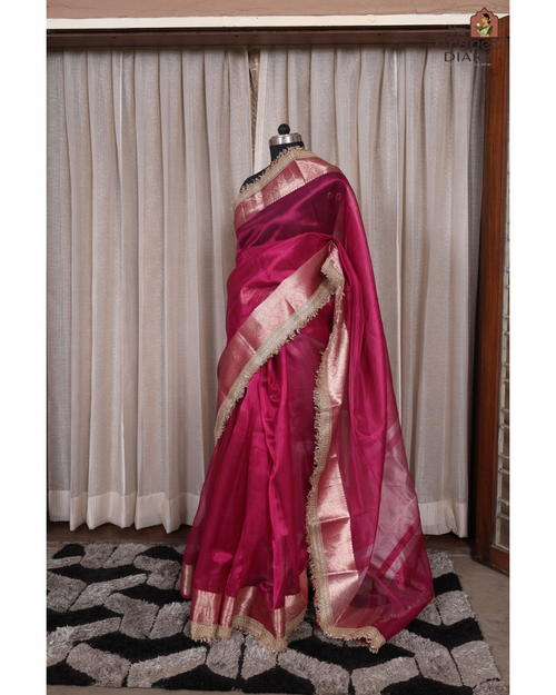 Fuschia Muse – Tissue Saree