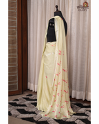 Lemon Glow – Soft Lemon Yellow Chiffon Saree