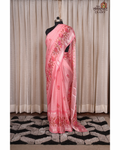 Blush Whisper – Onion Pink Chiffon Saree