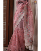 Twilight Blossom – Tissue Saree