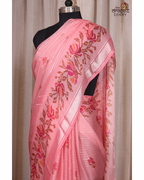 Blush Whisper – Onion Pink Chiffon Saree