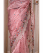Twilight Blossom – Tissue Saree