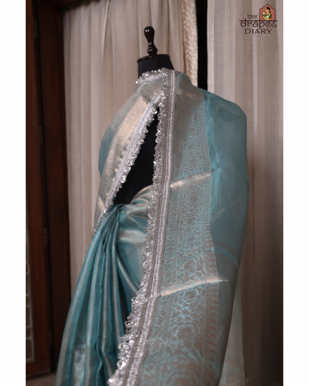 Ocean Tide –  Tissue Saree