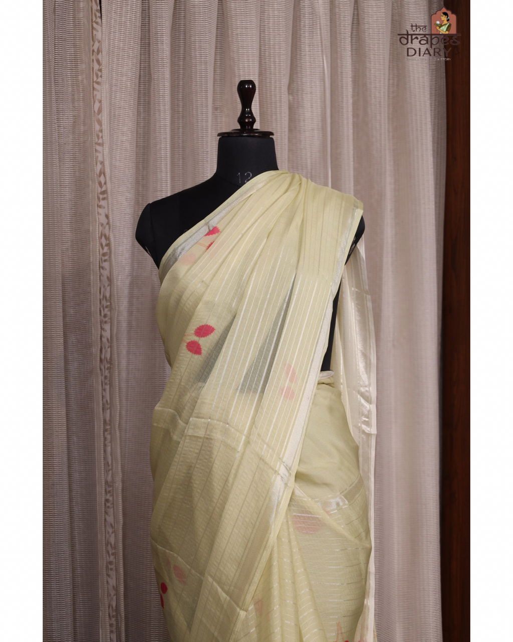 Lemon Glow – Soft Lemon Yellow Chiffon Saree