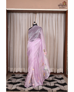Enchanted Garden – Lavender Glass Tissue Saree