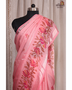 Blush Whisper – Onion Pink Chiffon Saree