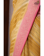 Sunlit Leheriya – Lemon Yellow Georgette Saree