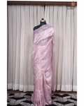 Lavender Mist – Soft Lilac Crush Tissue Saree
