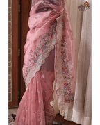 Twilight Blossom – Tissue Saree