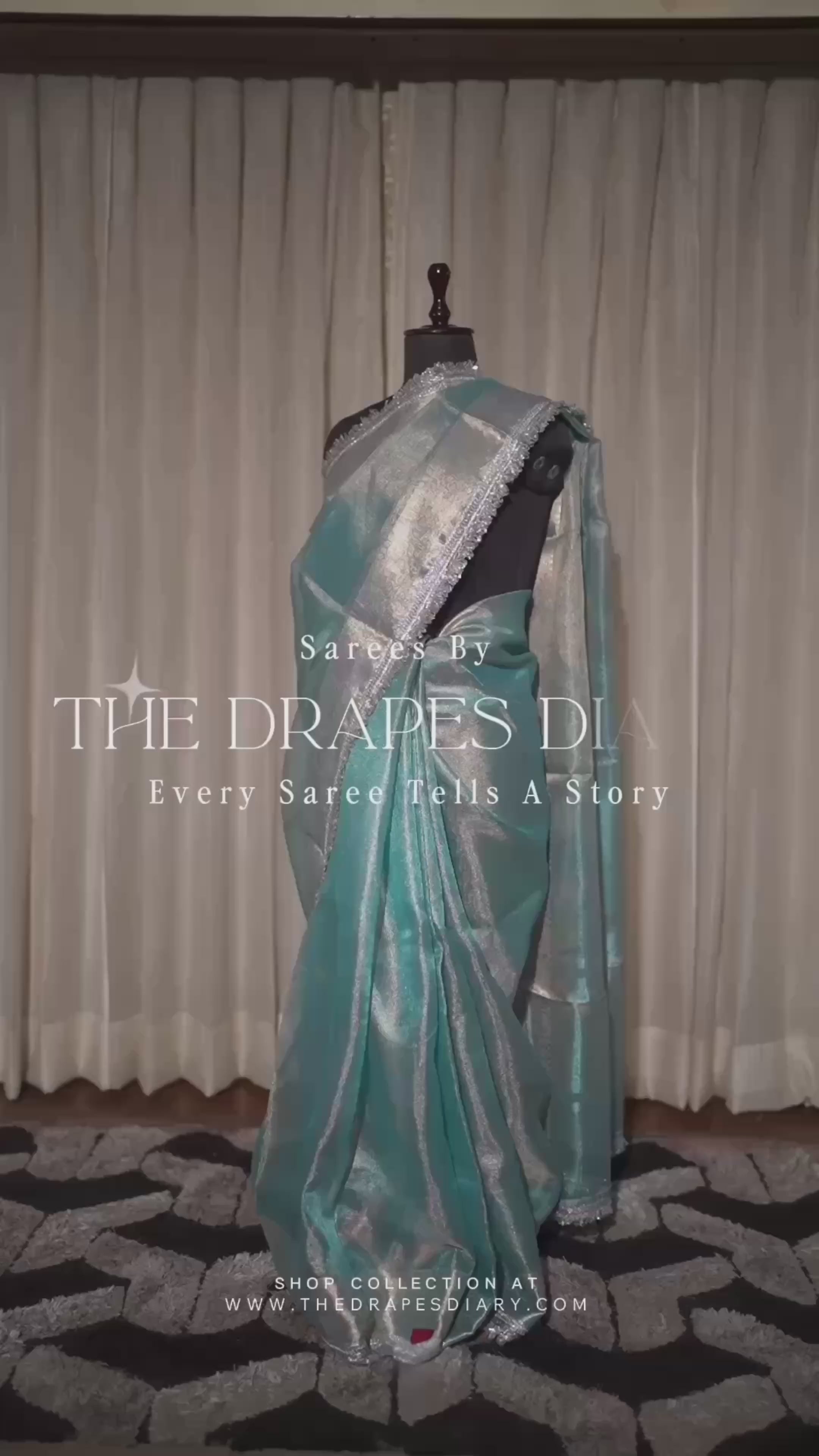 Ocean Tide –  Tissue Saree